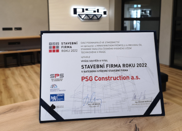 PSG Construction získala titul Stavební firma roku 2022