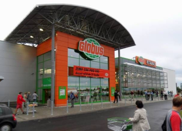 Shopping center Globus České Budějovice - construction work